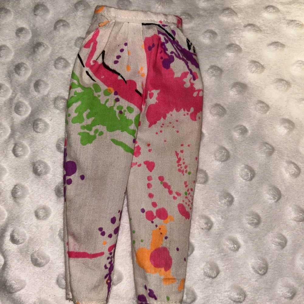 Vintage Mattel‎ Barbie & The Rockers Jen Paint Splatter Pants